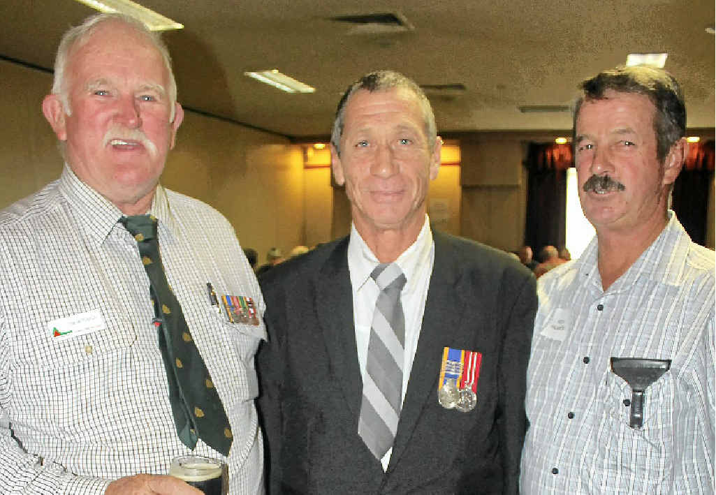 100 YEAR COMMITMENT: Between them past and present 25th Battalion members Jim Mitchell, Dave Inch and Ken Palmer have been in service to their nation for more than 100 years. 100 YEAR COMMITMENT: Between them past and present 25th Battalion members Jim Mitchell, Dave Inch and Ken Palmer have been in service to their nation for more than 100 years.